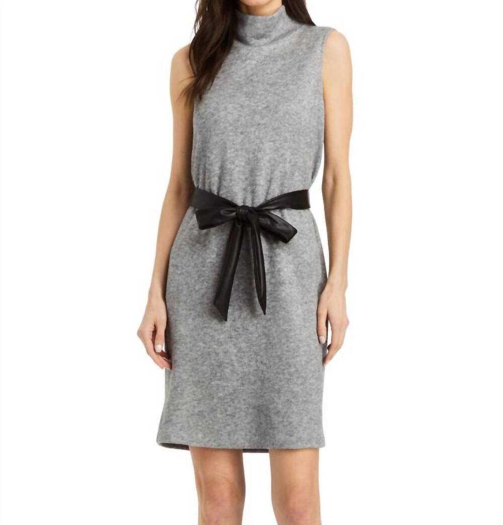 NEW DREW cosette mini dress in double cashmere grey